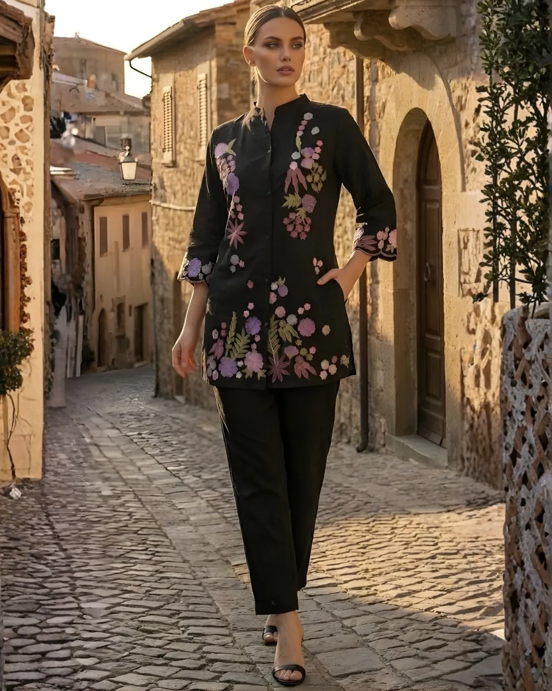 Floral Noir Co-Ord Set